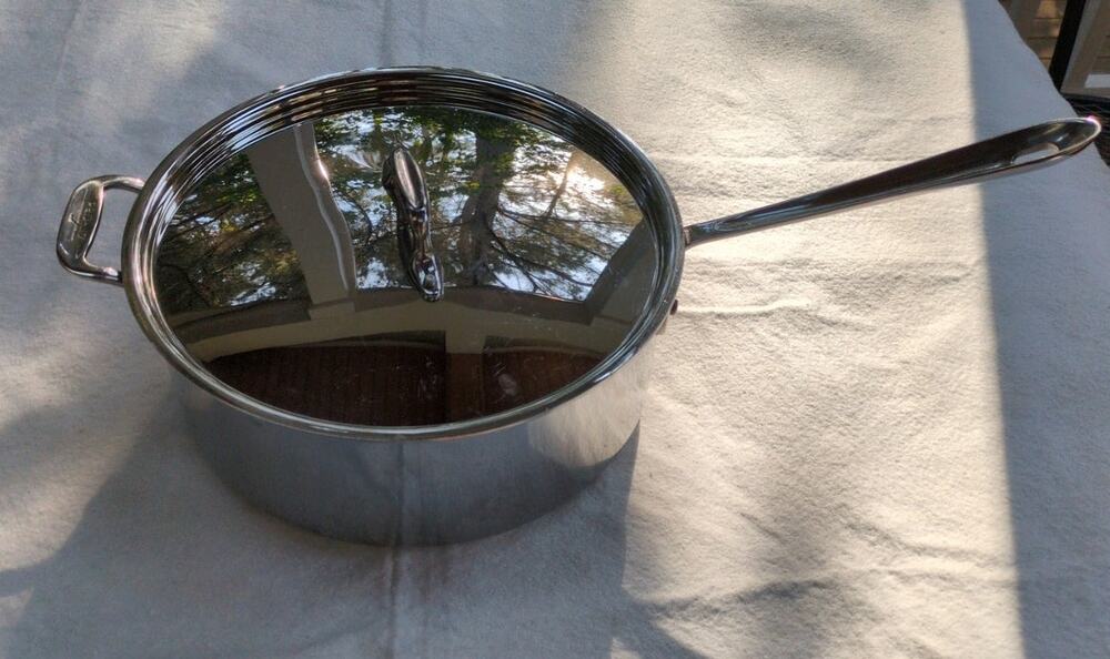 All Clad 6 Qt Saute Pan Stainless Steel Cookware Kitchen Chef Professional USA
